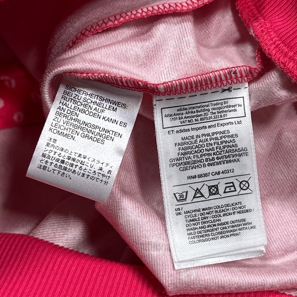 Adidas Originals Firebird Lips Kisses Pink Striped Track Jacket Womens Small - Picture 8 of 12